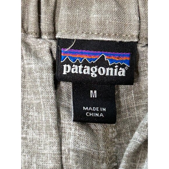 Patagonia Women's Leafy Tie Shorts Tropical Print Hemp Blend Size M - Picture 3 of 7